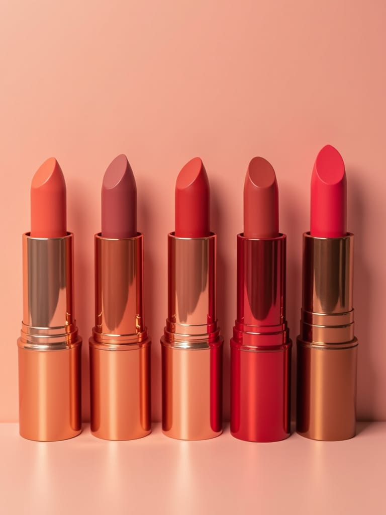 Collection of lipstick tubes to choose lipstick shade 