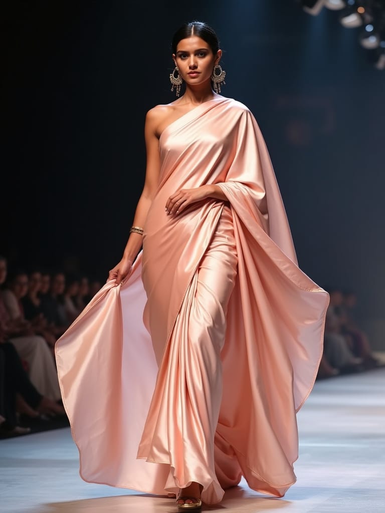 Indo Western Saree Draping Styles - Saree Gown