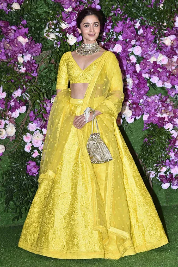 Alia Bhatt's Acid Yellow Sabyasachi Lehenga