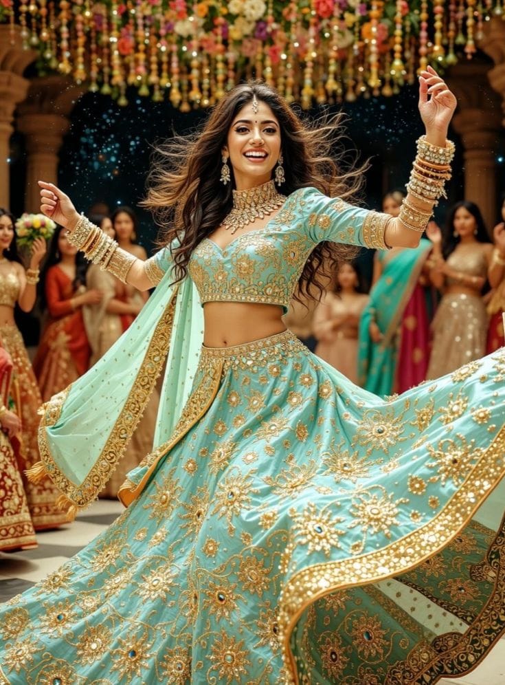 Beautiful AI designed dreamy lehenga Lehenga Style Saree – Draping, Styling & Best Modern Trends Explained