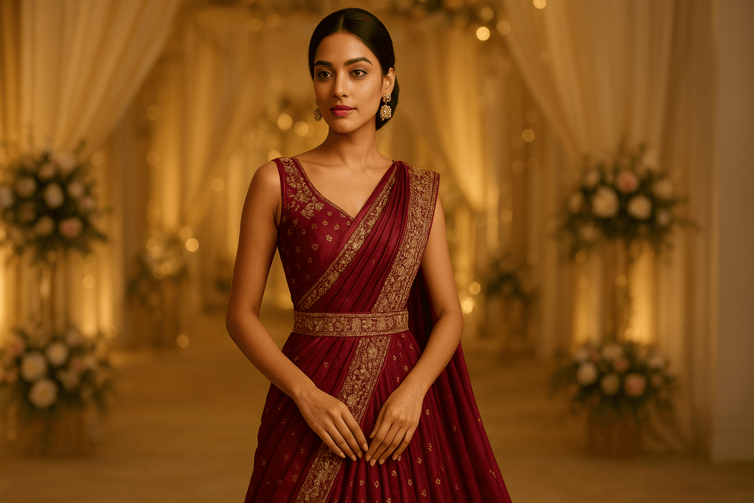 Saree Style Gown – A Blend of Tradition and Modernity