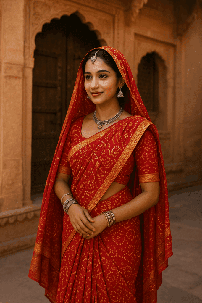 Draping of Rajasthan Saree Style