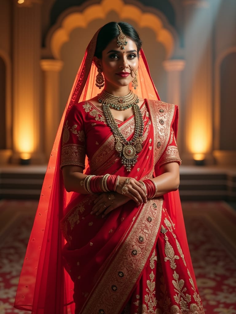 Saree Draping Design Using Dupatta