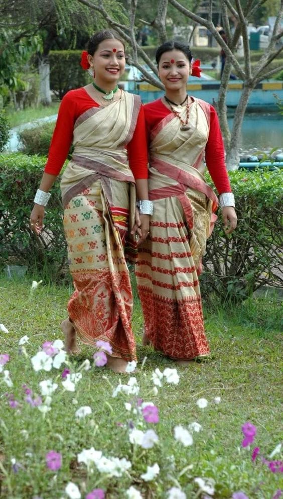 Assam Style Saree