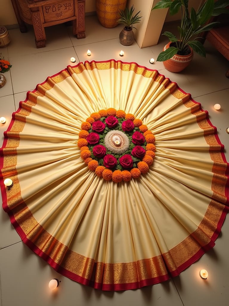 shopping kerala style saree the beauty of white and gold Kerala Style Saree : The Beauty of White and Gold
