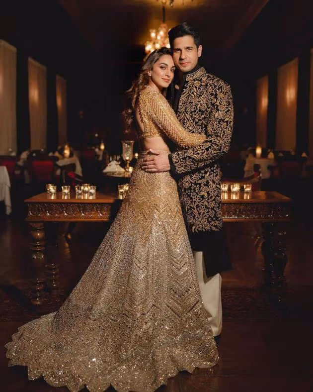 Kiara Advani's Swarovski-Crystal Sangeet Lehenga