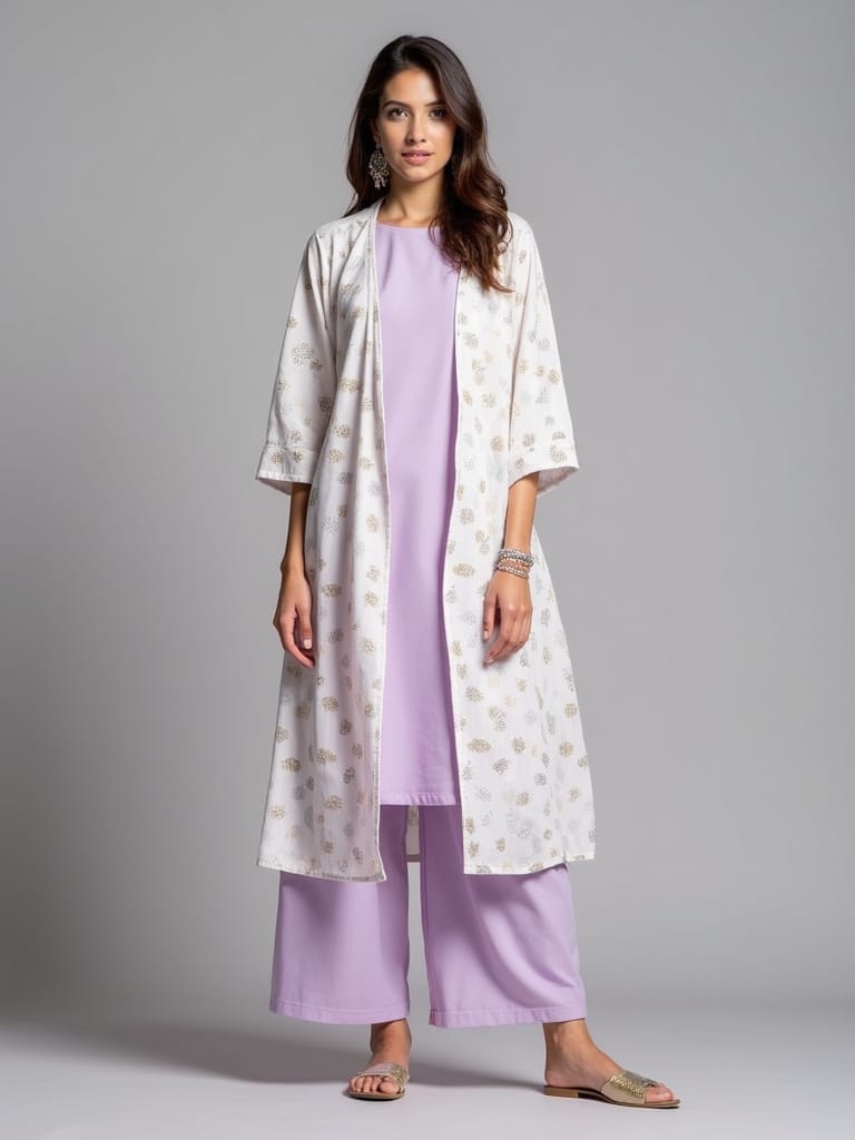 Jacket-Style Sleeveless Kurti