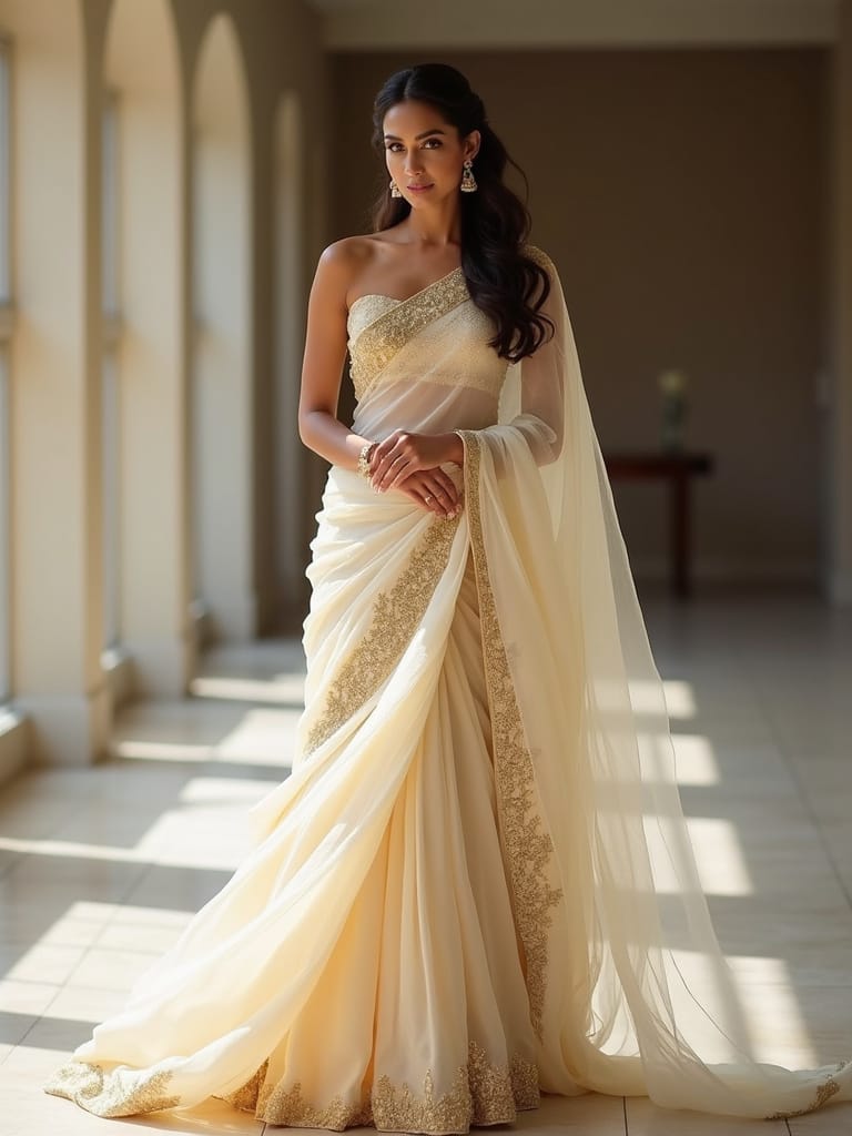 2545e6fb 745b 4bbf b34c c08dd89e93fb 1 Bridal Saree Wearing Style – 21 Styles for Bridal Stand Out