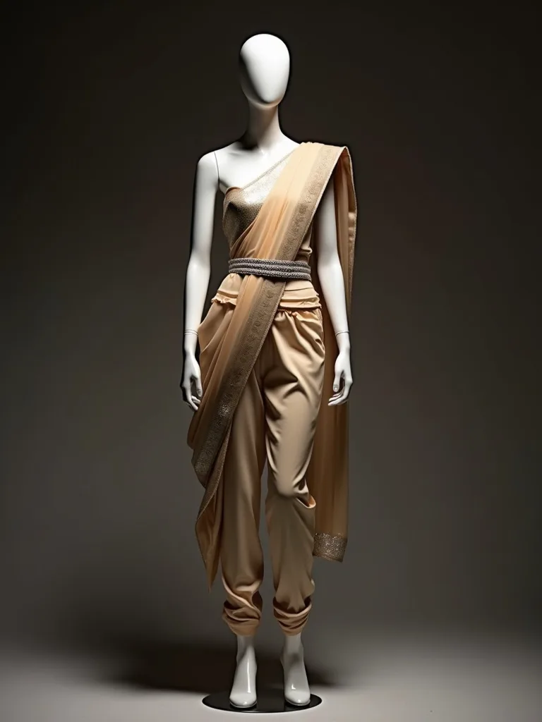 Indo-Western saree draping style