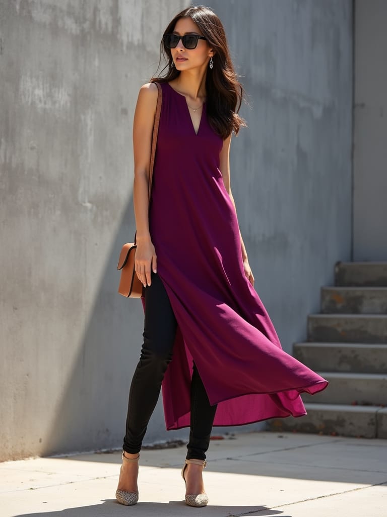 Slit Sleeveless Kurti