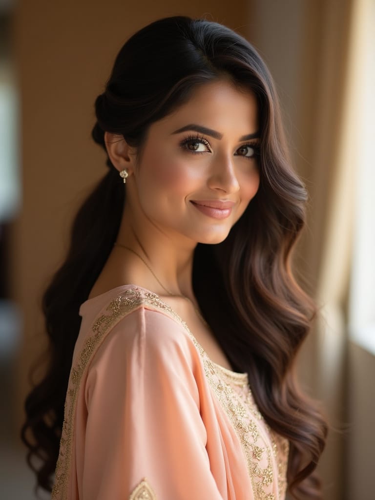Loose Low Ponytail with Twisted Side Strands