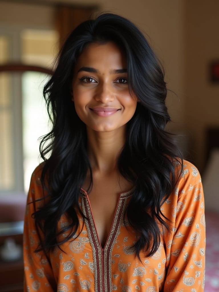  Loose Hair with Side Partition