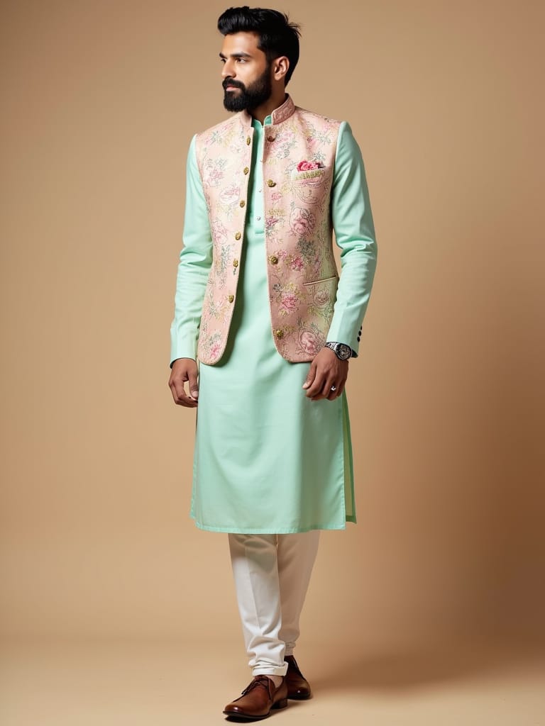 Kurta with Indo Western Jacket