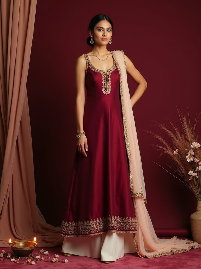 Anarkali Sleeveless Kurti