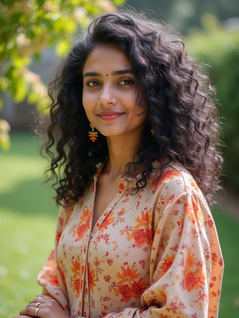 Voluminous Curly Hair