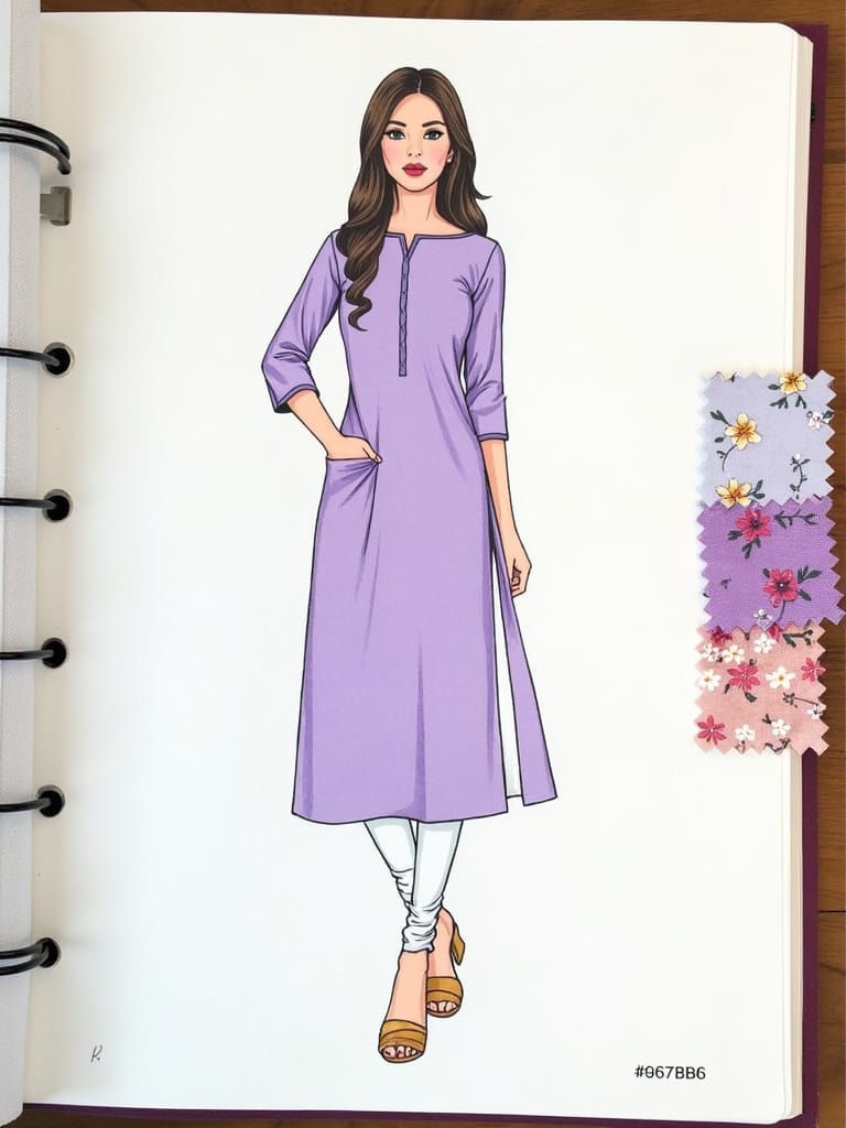 Kurti Neck Designs - boat neck