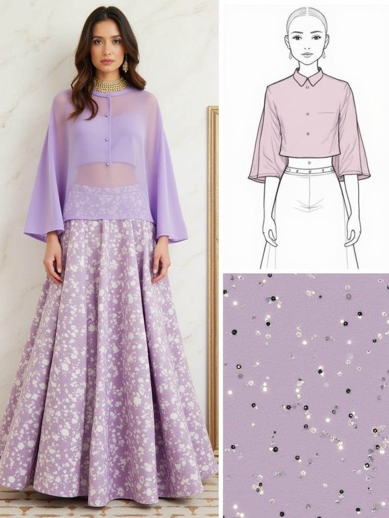 Popular Types of Modern Blouse Designs - cape style