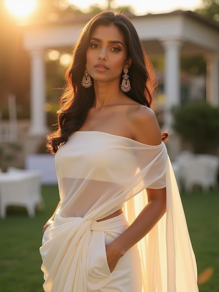 Cape-Style Blouse Back
