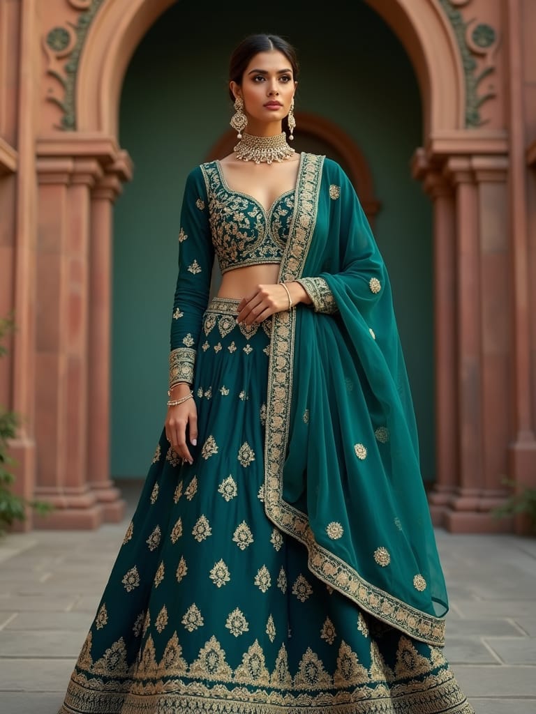 Jacket Lehenga Designs for Girls