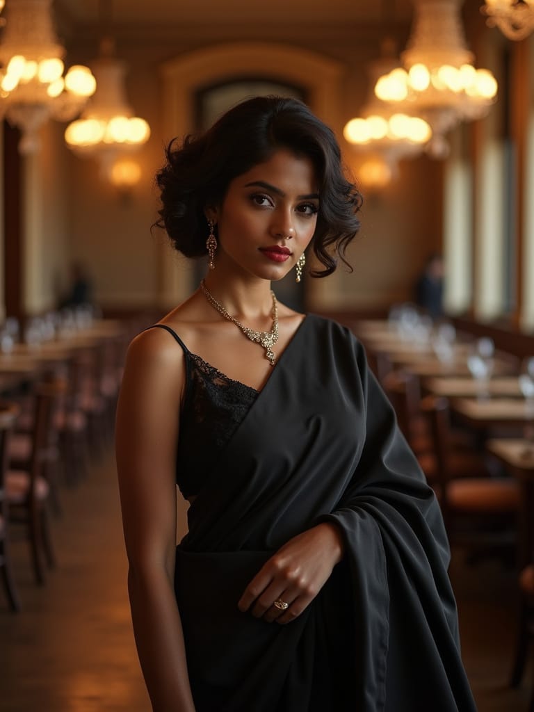 Open Hair Hairstyles for Sarees