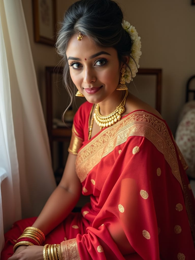 df18b8a9 db2d 4e48 b9b4 dd920635db99 21 Stunning Bridal Hairstyles for Saree: A Complete Guide