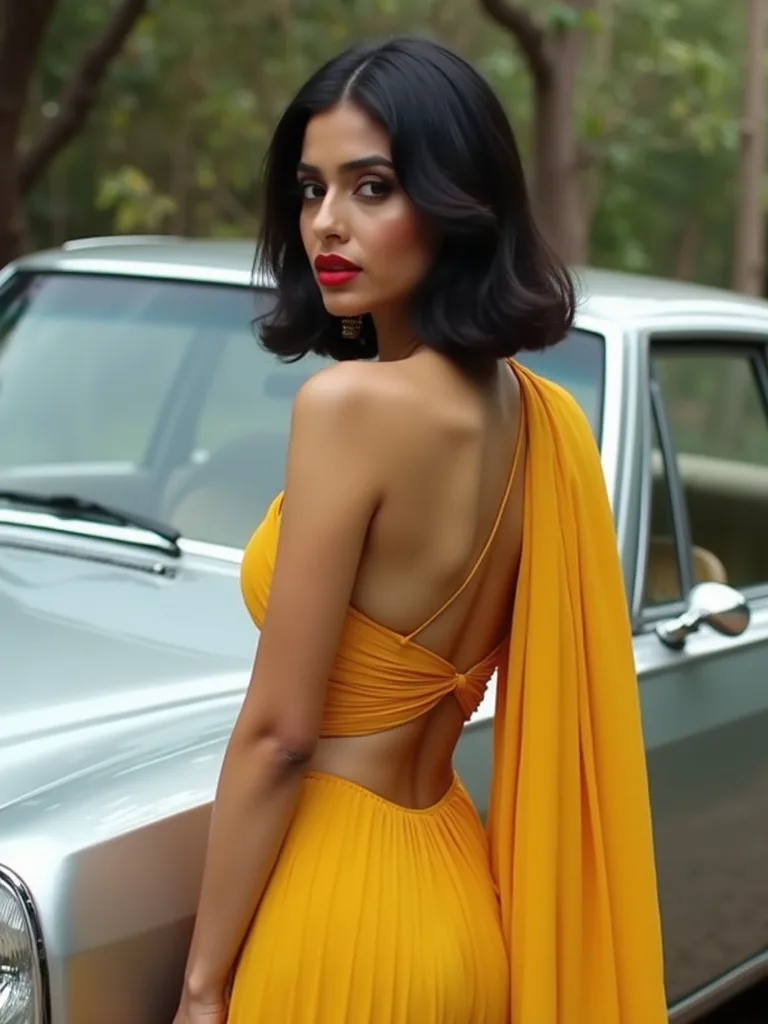 Slimming/Slim Looks with saree styling ideas  (70s & Half-Sari style)