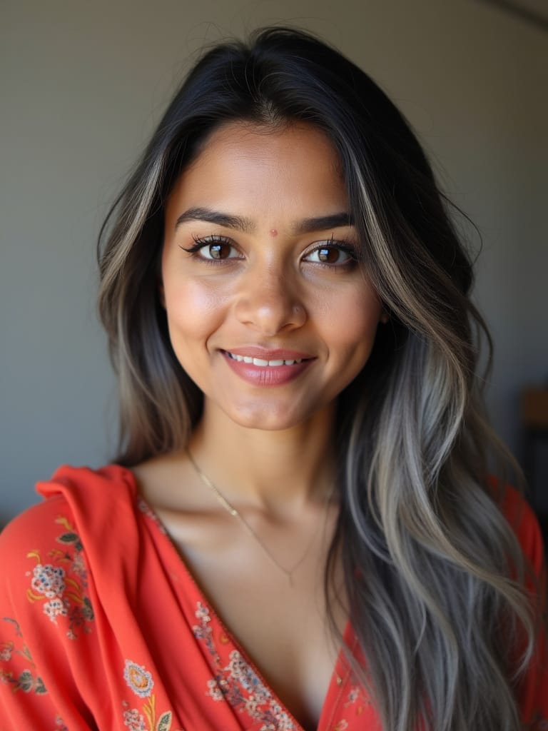 Loose Wavy Hair Flowing Over Shoulders