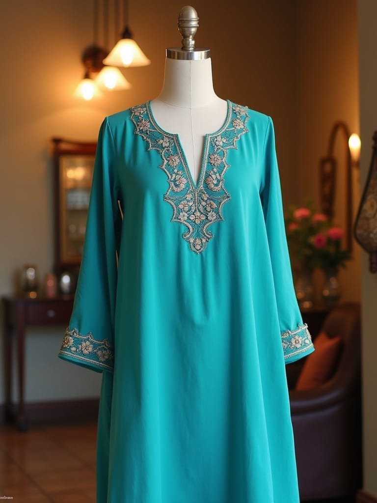 Kurti Neck Designs -  keyhole neck