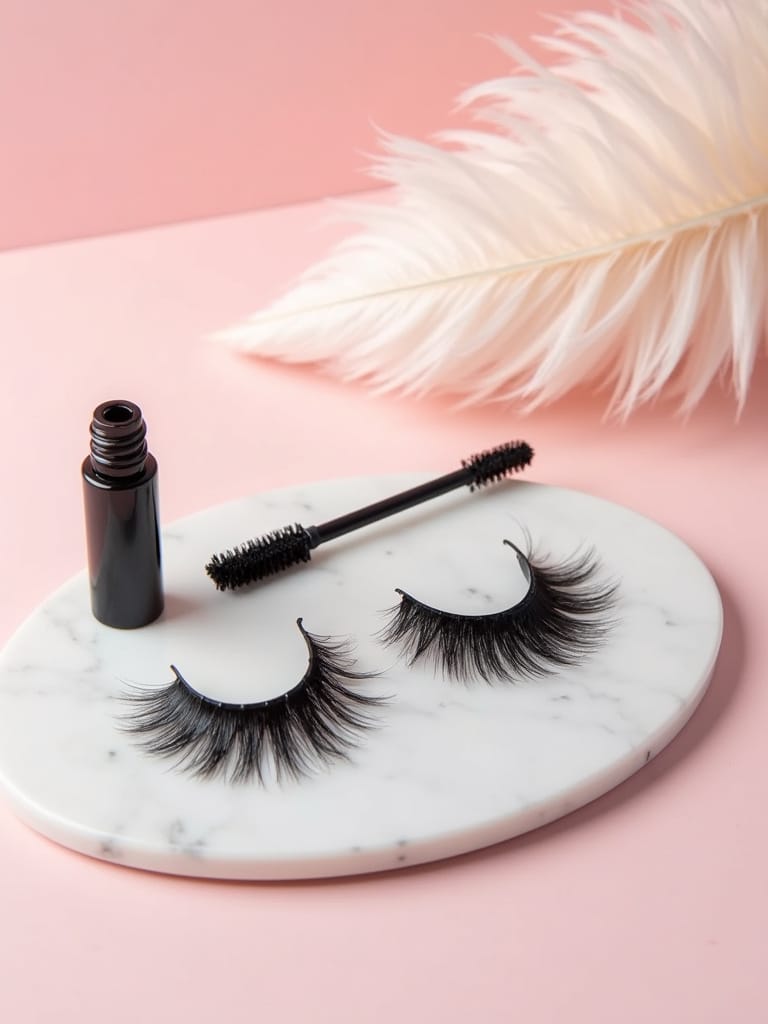 Dramatic lashes using mascara