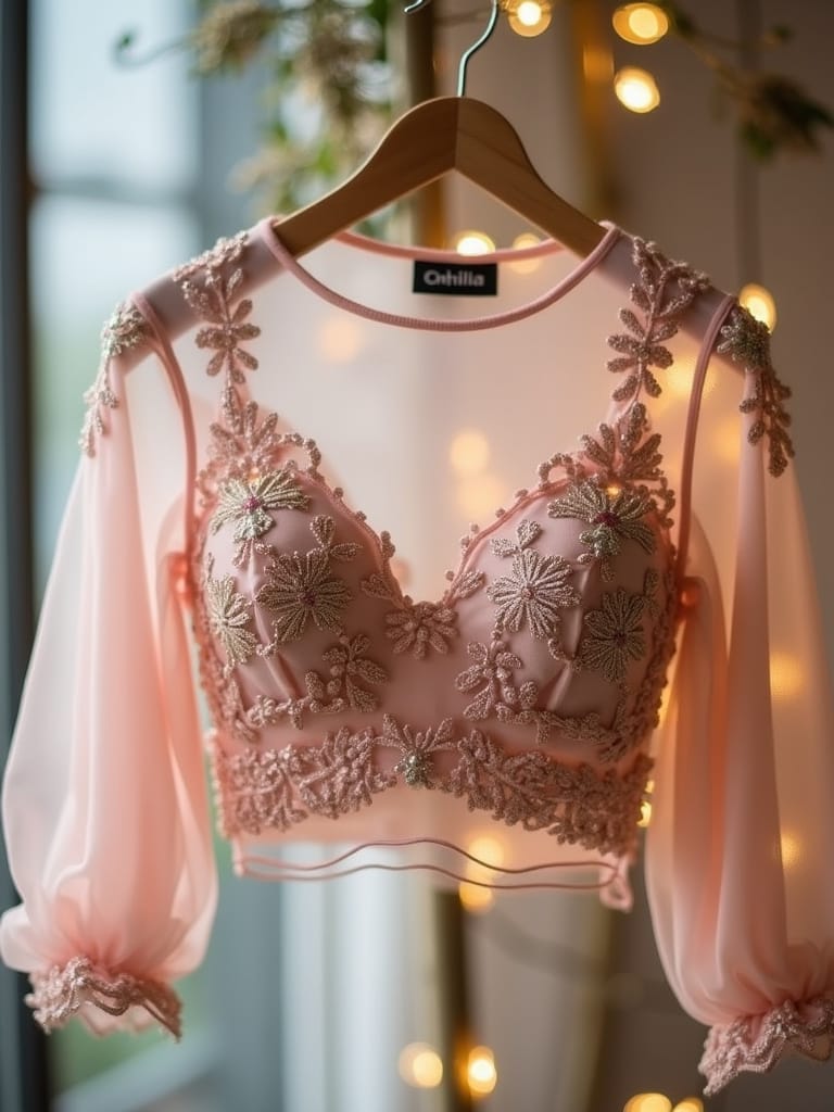 net blouse 10 Modern Blouse Designs – Stunning Fusion of Style