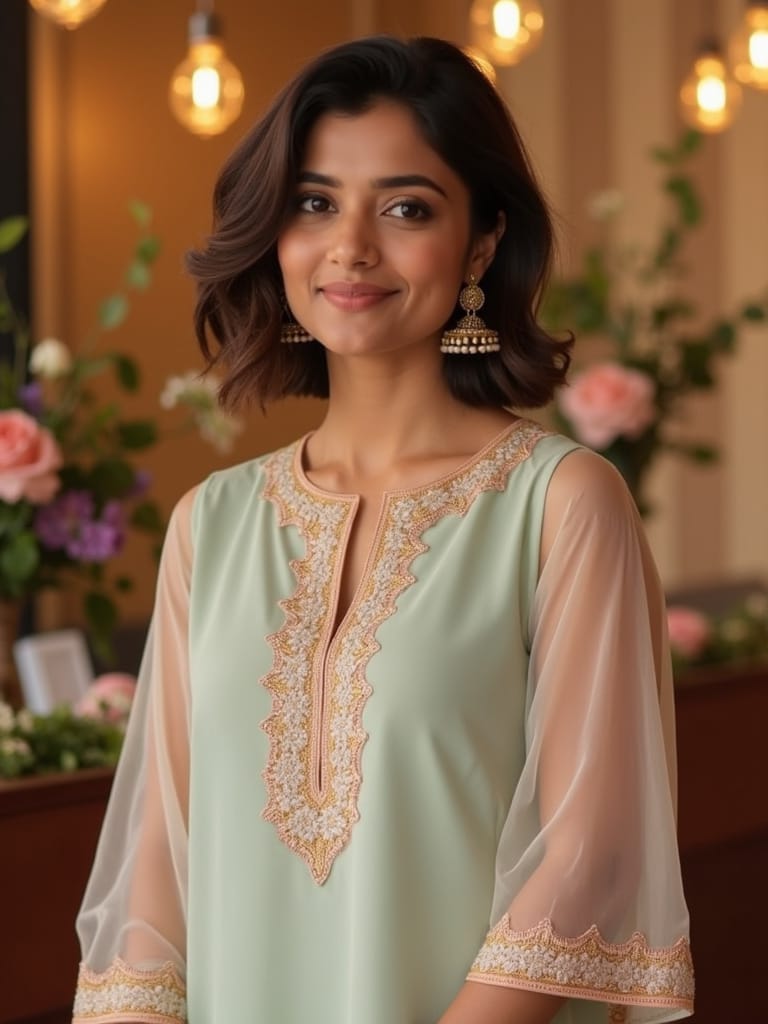 Cape Sleeve Kurti