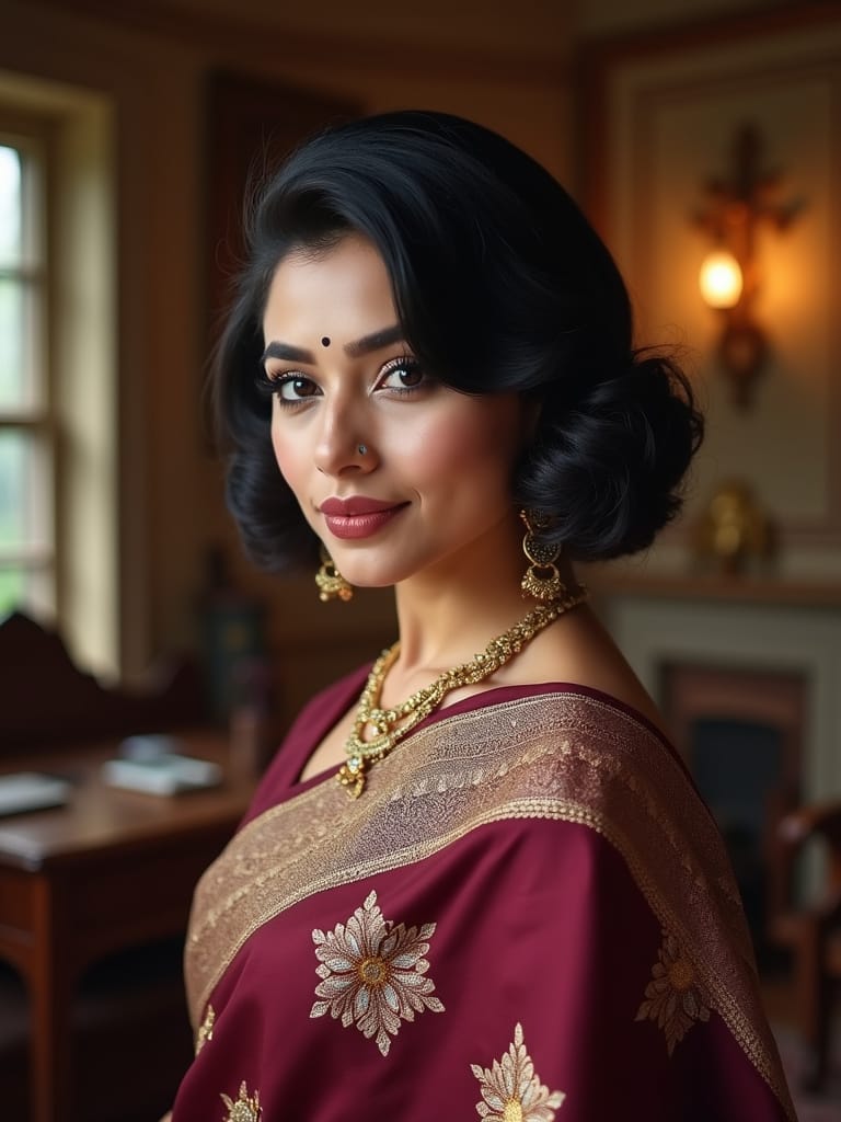 Retro Puff with Saree