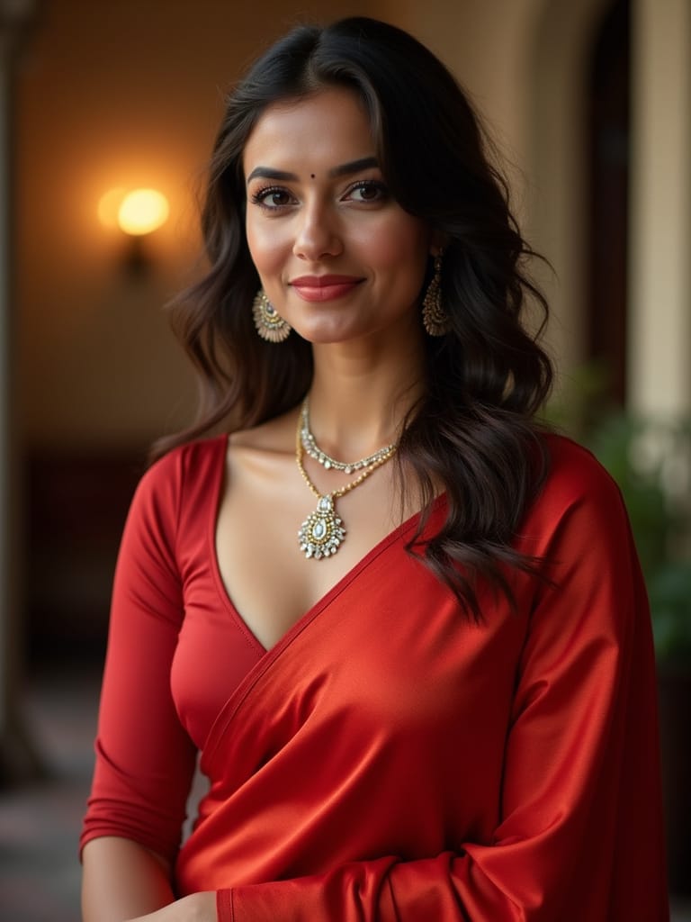 Deep V-Cut Blouse