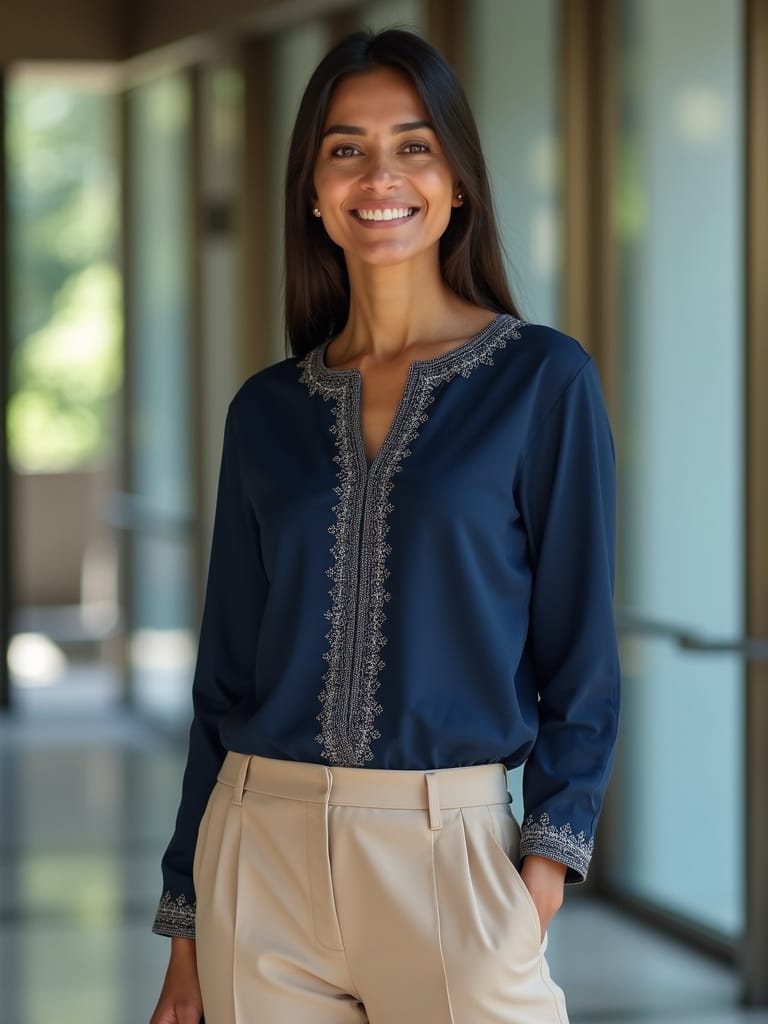 Short Cotton Tunic Tops
