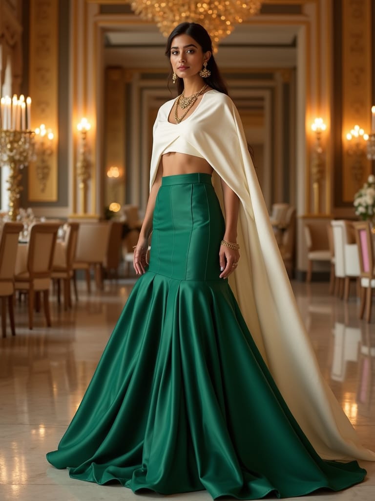 Color Trends for Party Wear Crop Top and Skirt Looks