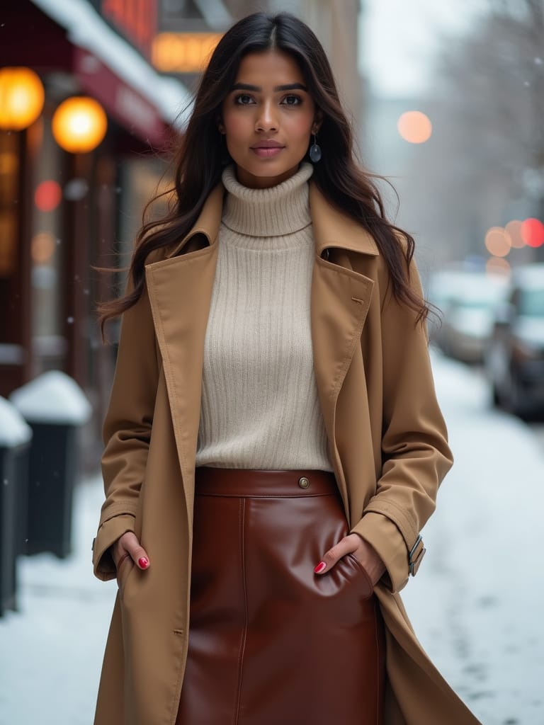 Accessorising Leather Skirt Outfits