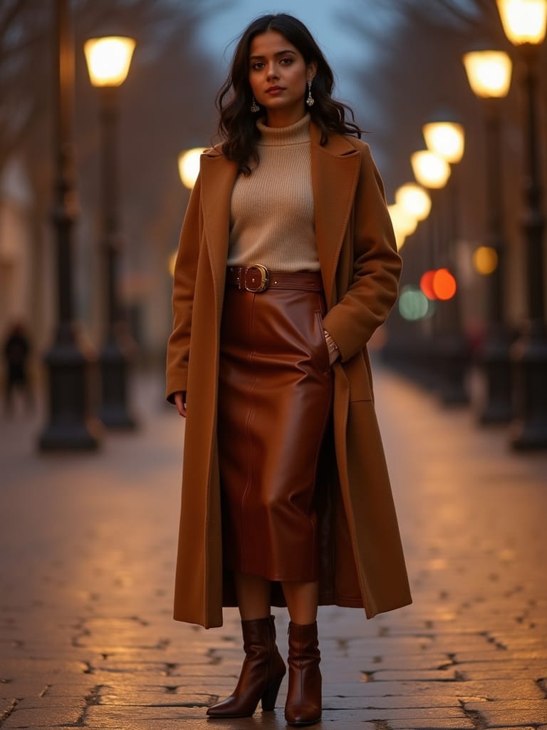 Leather Winter Skirts for Women