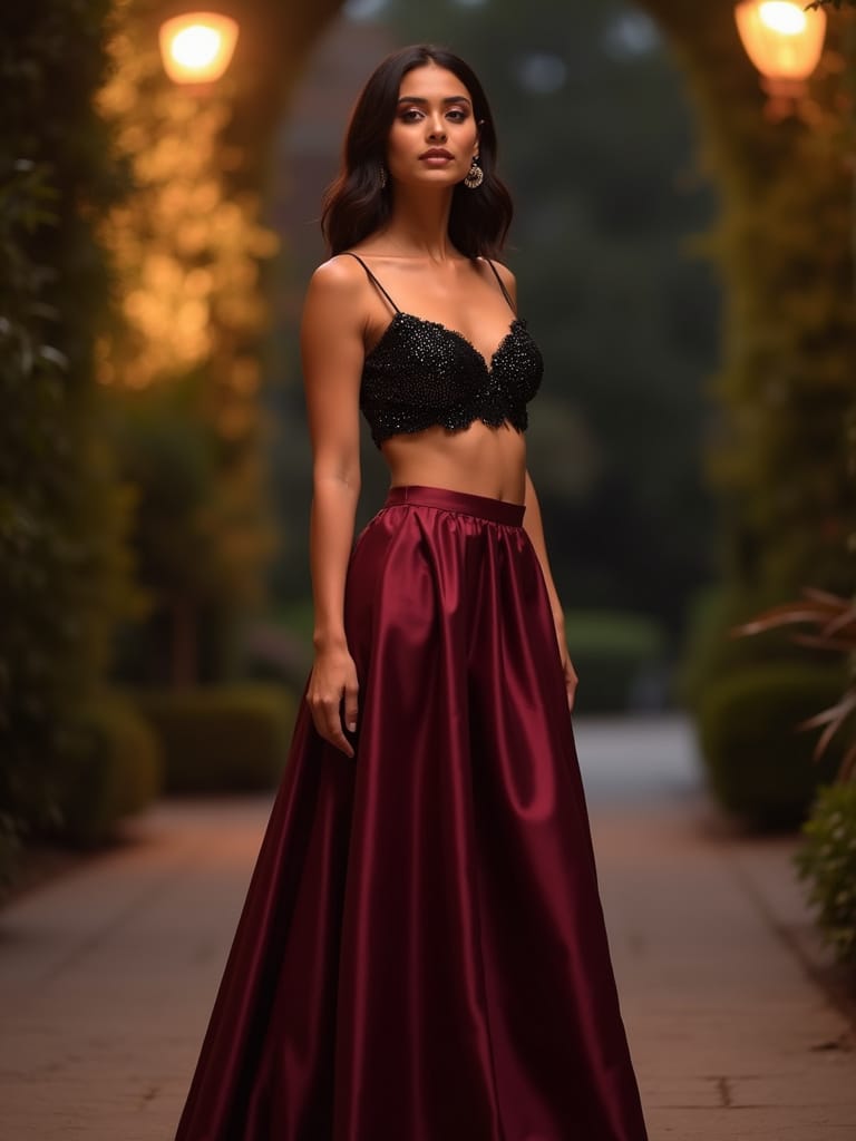 9cc2145e 30f0 40d2 9ee3 529242f521ec How to Wear a Long Skirt with Crop Top Like a Fashion Influencer