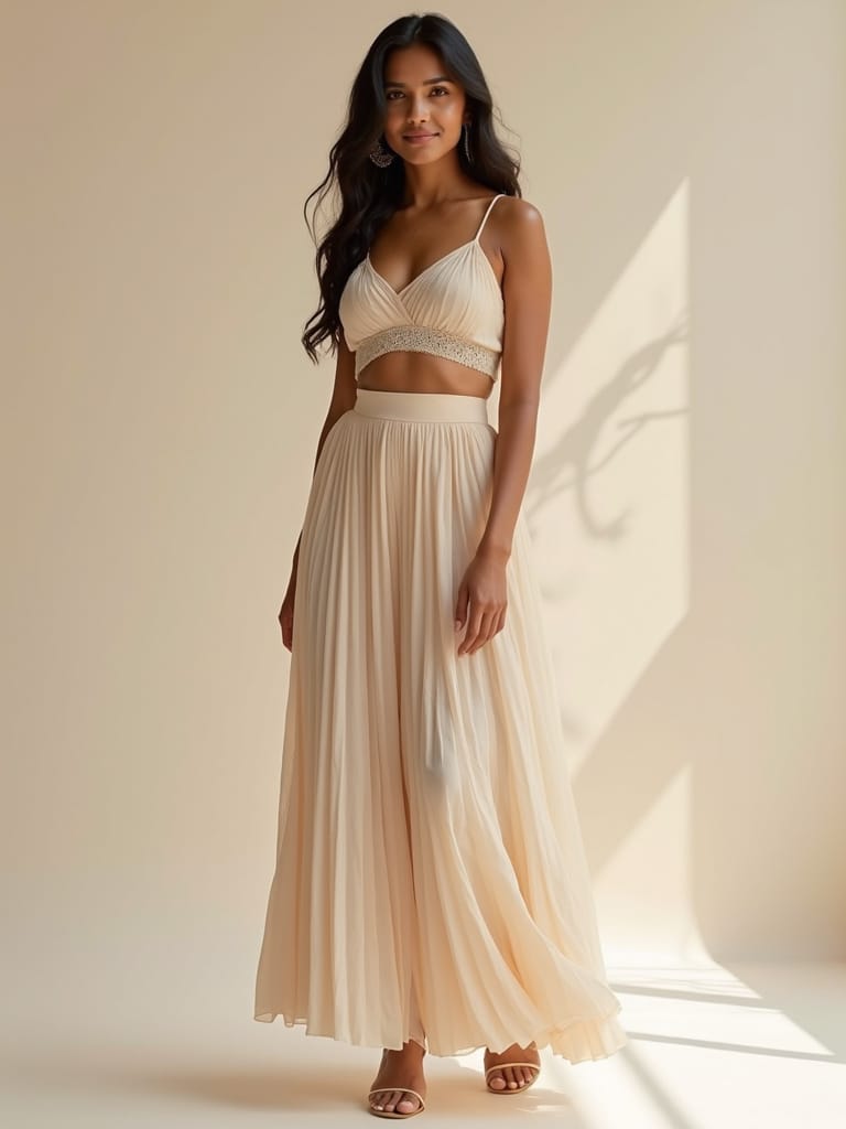 long skirt with crop top
