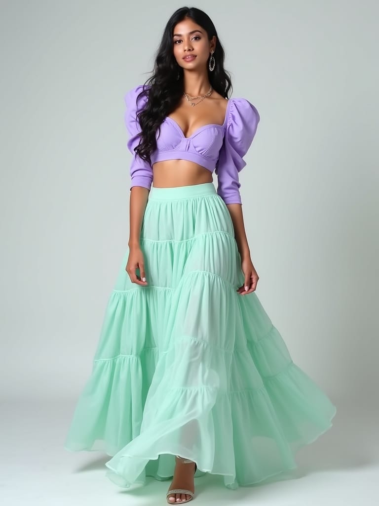 Styling Tips to Elevate the Party Wear Crop Top and Skirt Look
