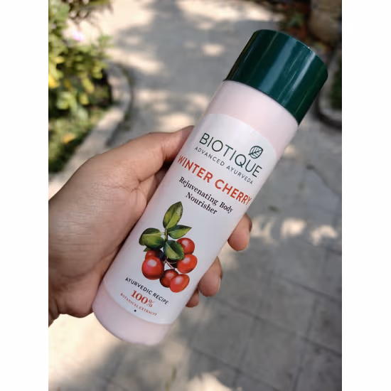 Biotique Winter Cherry Body Lotion Biotique Winter Cherry Body Lotion Review: Deep Hydration for Winter Skin