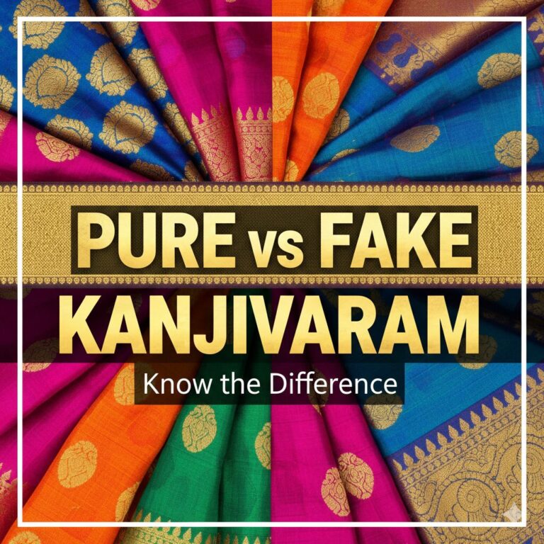 how to identify pure kanjivaram saree How to Identify a Kanjivaram Silk Saree In 5 Easy Steps