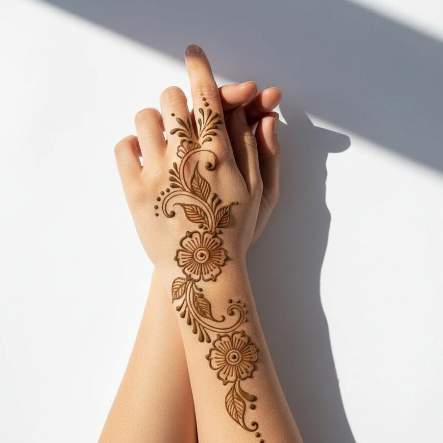 Arabic Style Simple Mehandi Design