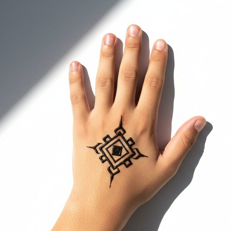 Back Hand Simple Motif Design