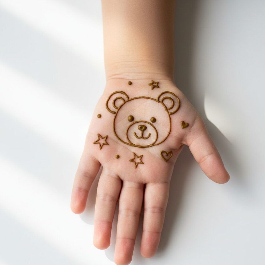 Cartoon Character Mehandi Design for kids