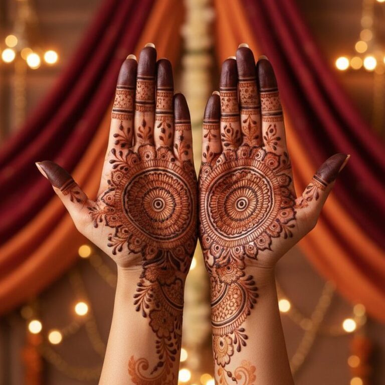Elegant Mehandi Designs for Palm edited 10 Elegant Mehandi Designs for Palm for a Beautiful Look