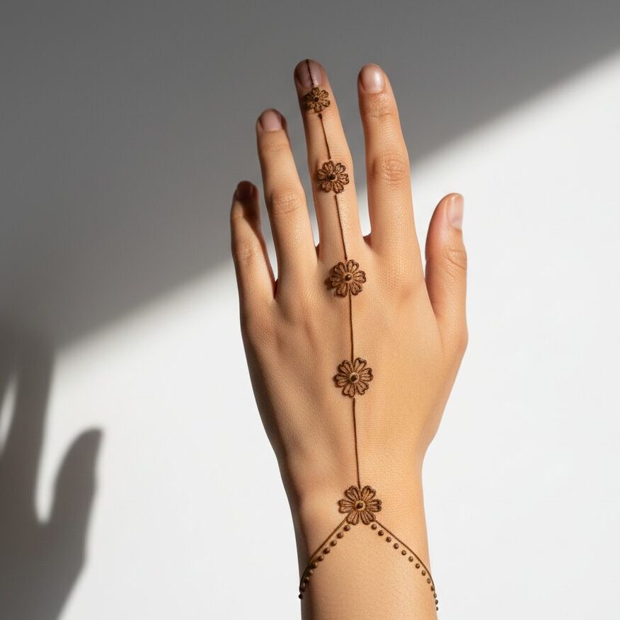 Floral Chain Back Hand Design