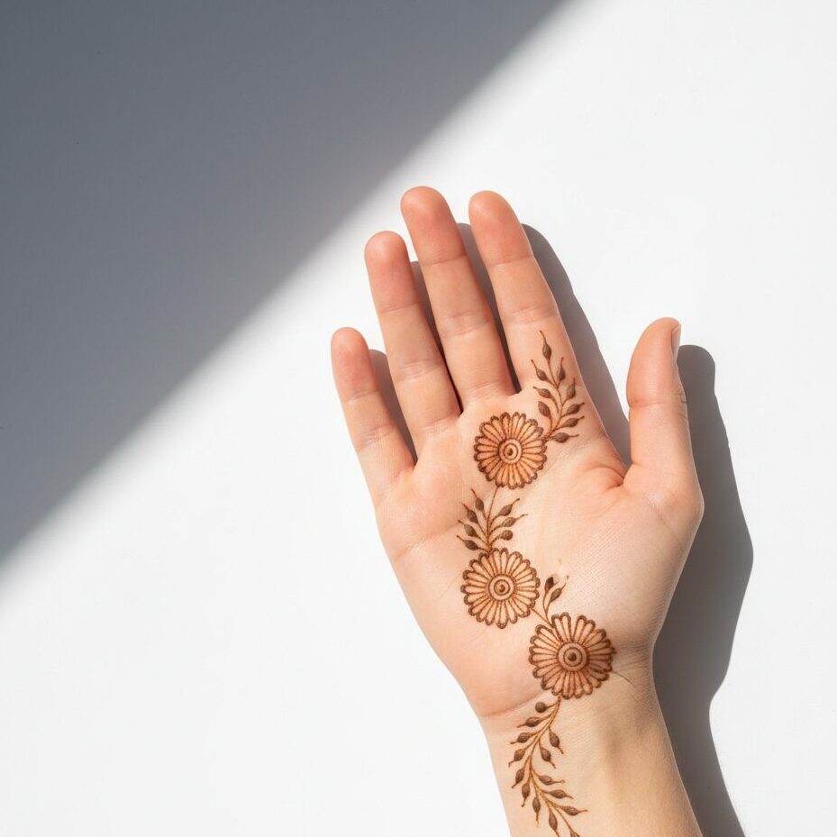 Half Palm Mehandi Design