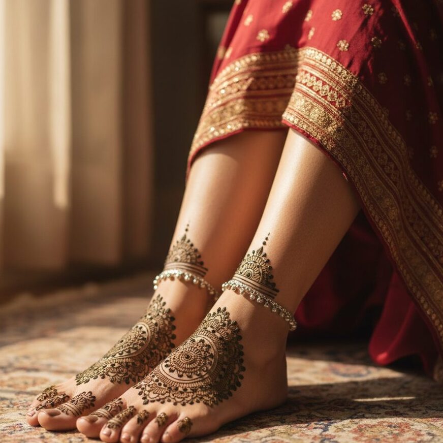 Mandala Foot Mehandi Design
