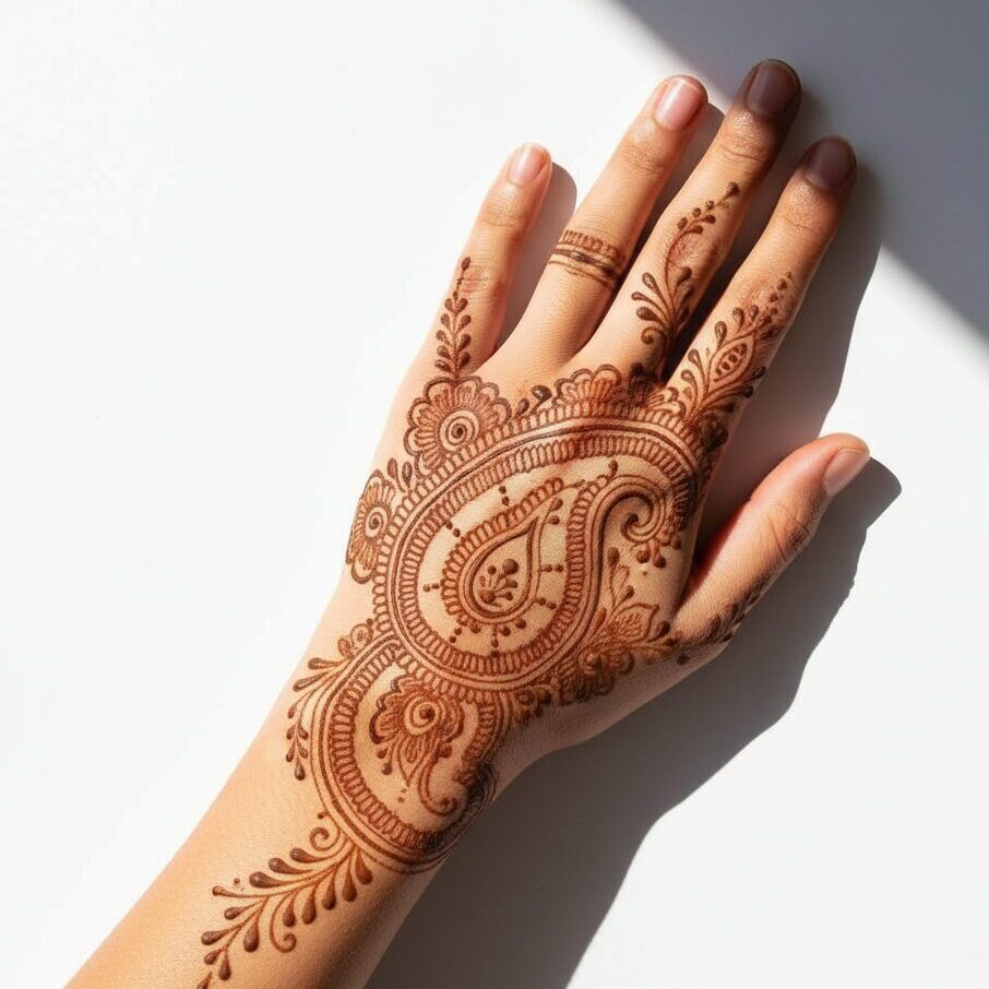 Paisley Pattern Back Hand Design